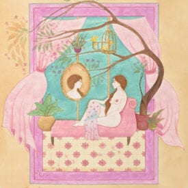 Hiba Schahbaz's miniature painting entitled Birdcage