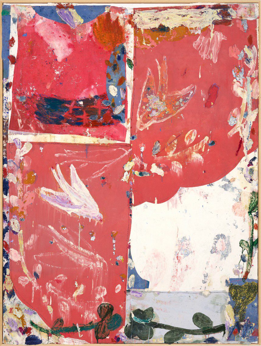 Gommaar Gilliams, ‘One in the sameness’, 2022, oil, oil stick, acrylic on pre-painted and stitched fabrics, 200x150cm