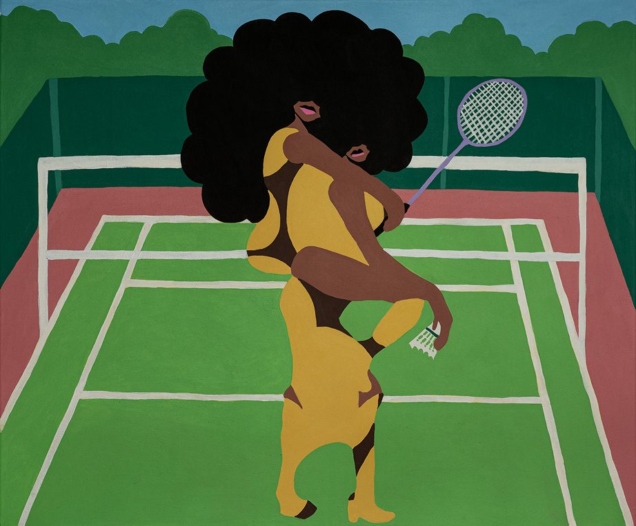 Sheena Rose, Badminton, Timing and Rhythm, 2022, Acrylic on canvas 30 x 36 inches | 76.2 x 91.4 cm