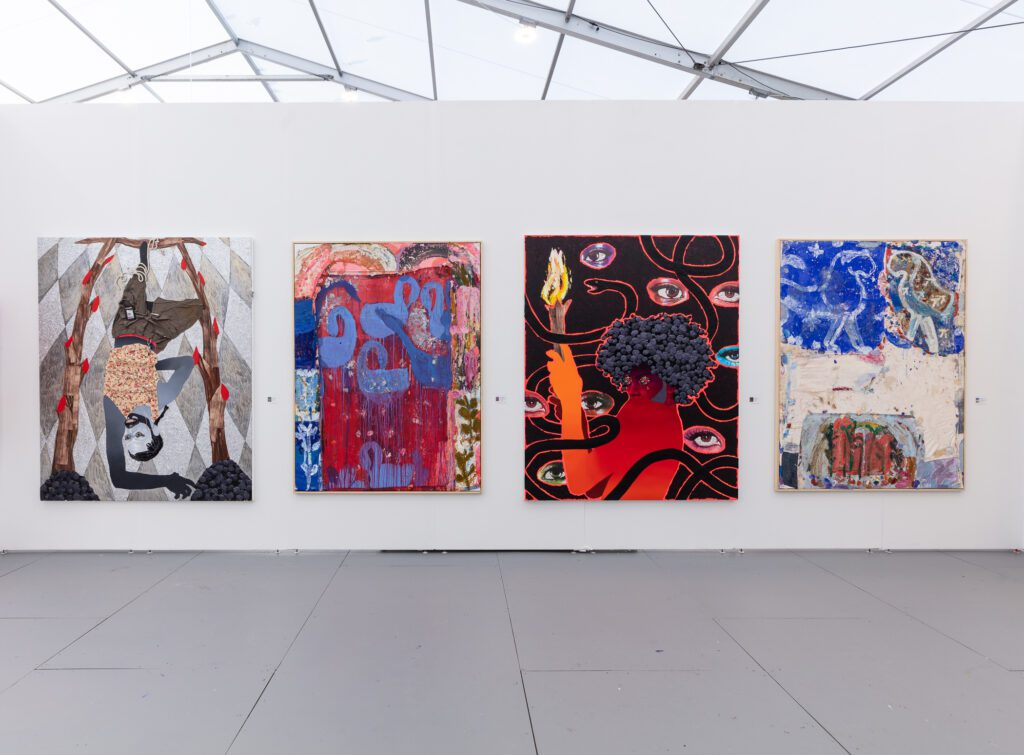 Installation view of De Buck Gallery at Untitled Art Miami Beach 2022