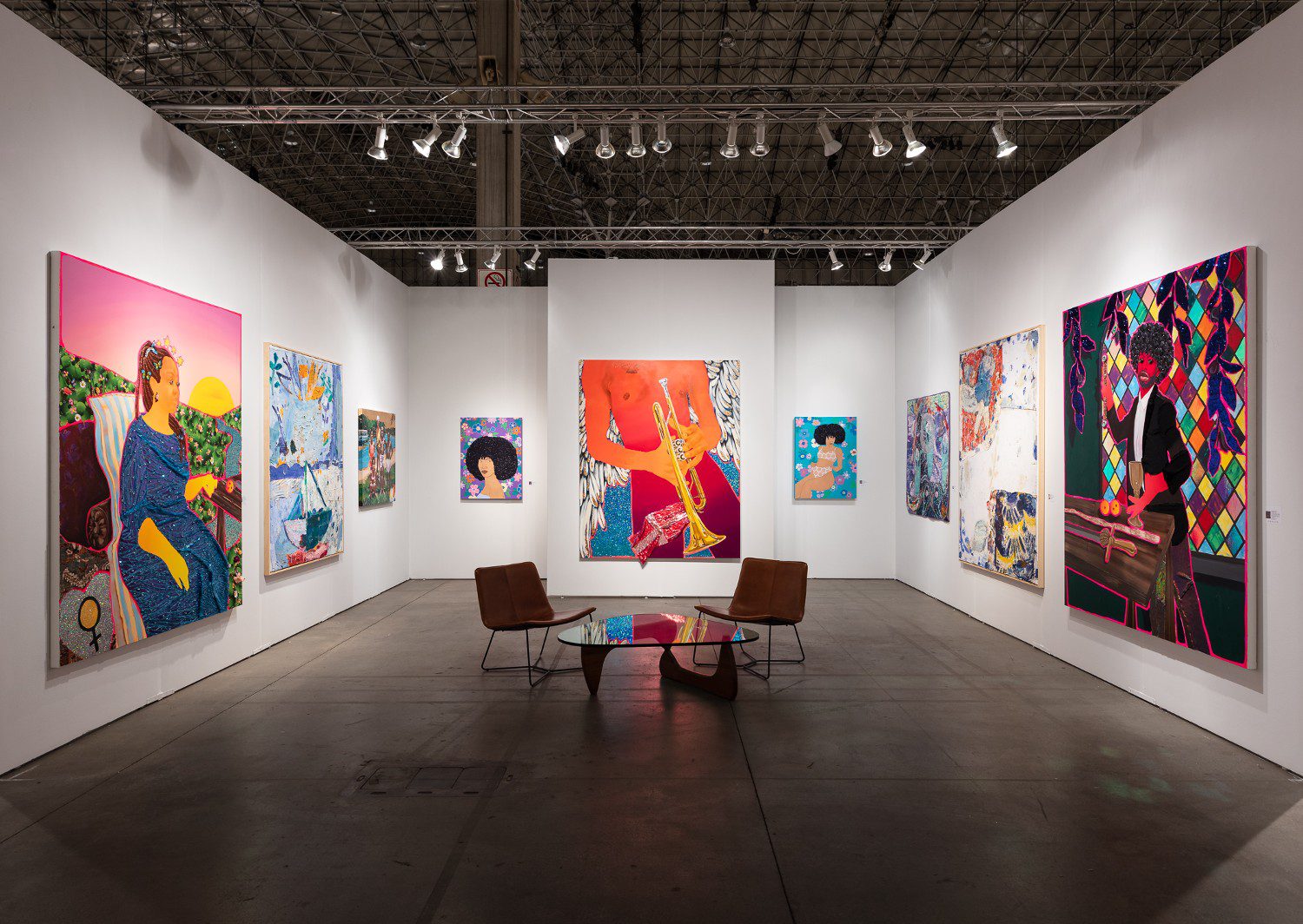 Installation view of De Buck Gallery's booth at EXPO CHICAGO 2023.
