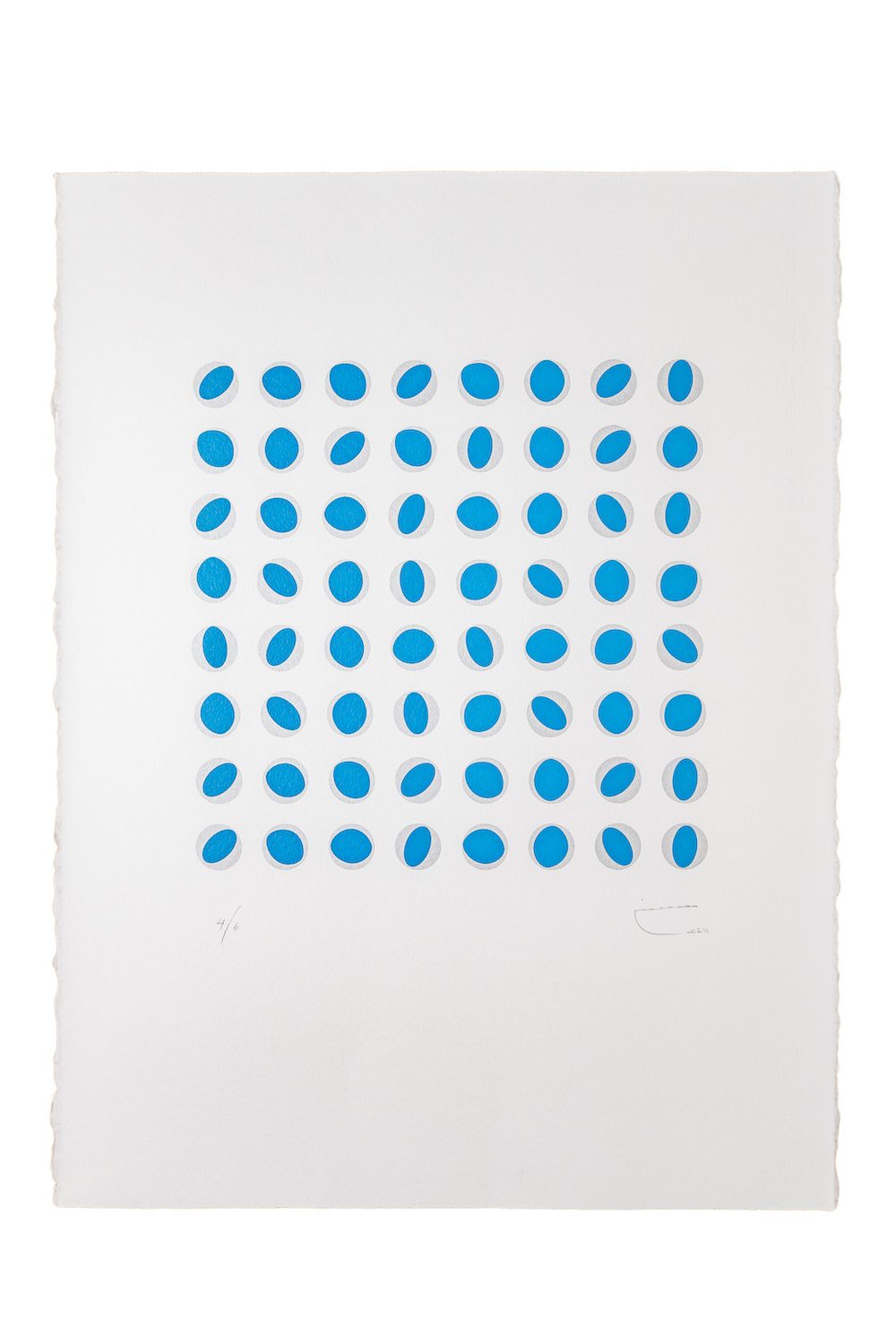 Rashid Al Khalifa, 64 Circles in Teal, 2024