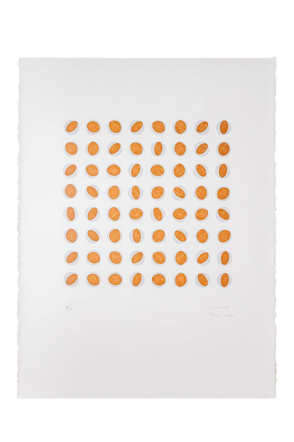Rashid Al Khalifa, 64 Circles in Brown, 2024