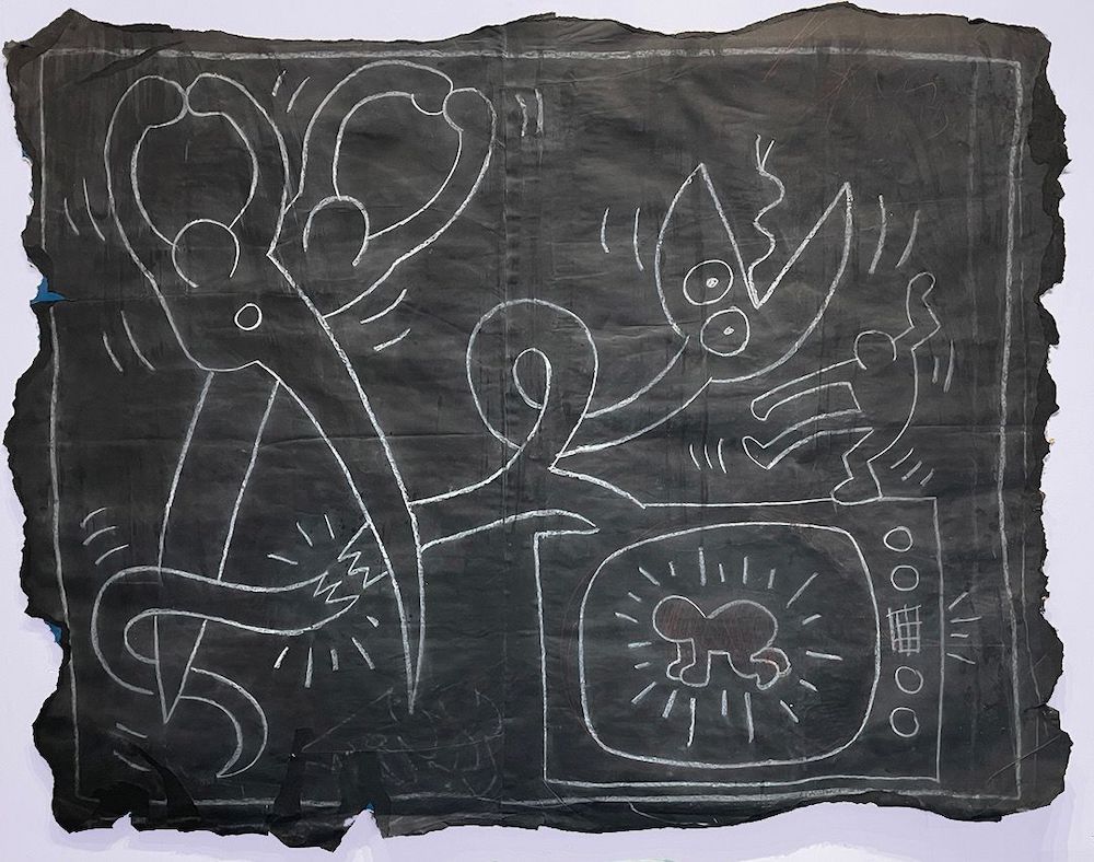 Keith Haring, Untitled, Subway Drawing (Scissor Snake), ca. 1980-1985